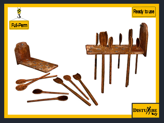 Second Life Marketplace DisturbeD Medieval Spoon Holder FULL